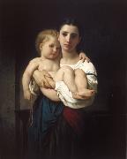 Adolphe William Bouguereau The Elder Sister (mk26) oil painting picture wholesale